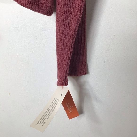 NWT colsie top women medium knit rose pink - Picture 2 of 7